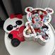 Подарунковий бокс Панда з солодощами Kinder та ведмедиком у деревʼяній коробці для дитини чи дівчини S678 фото 6