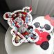 Подарунковий бокс Панда з солодощами Kinder та ведмедиком у деревʼяній коробці для дитини чи дівчини S678 фото 1