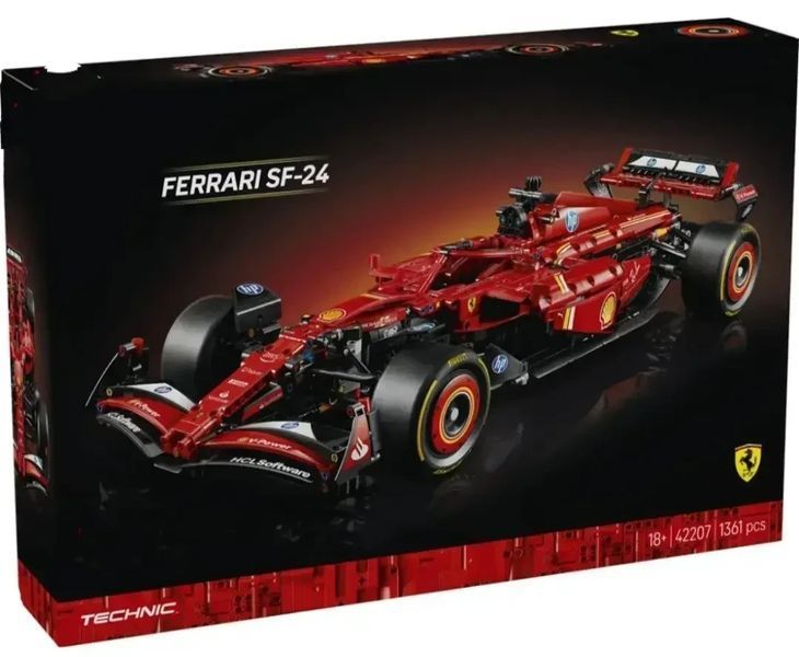 Конструктор Формула-1 Феррари Ferrari SF-24 Technic гоночный болид на 1361 деталь, масштаб 1:8 SK020 фото